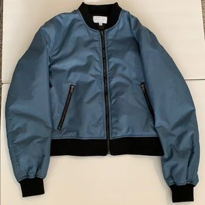 Kendall and Kylie blue jacket coat medium M black trim